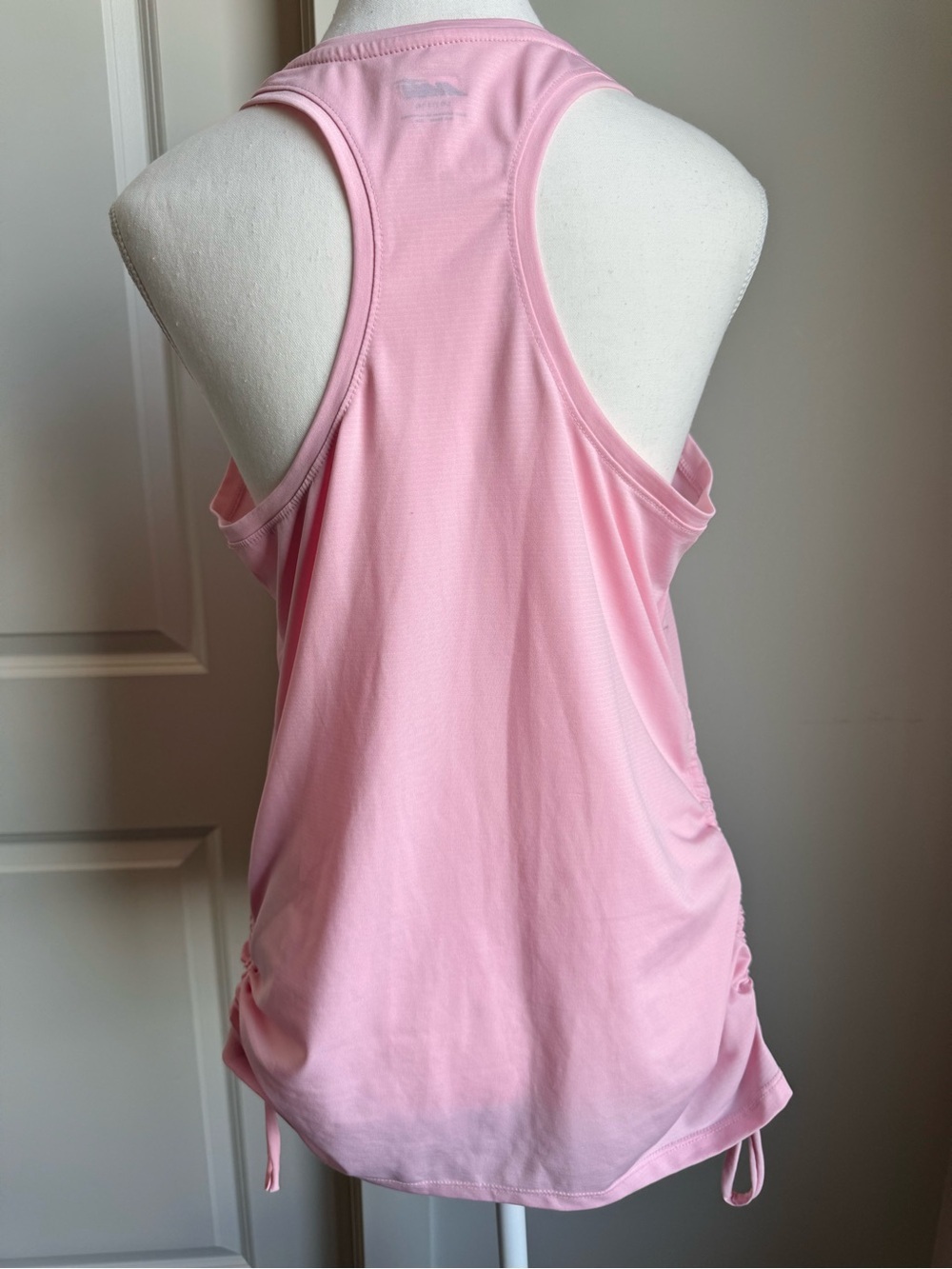 LAvon Light Pink Racerback Tank Top with Side Drawstring - Picture 3 of 6